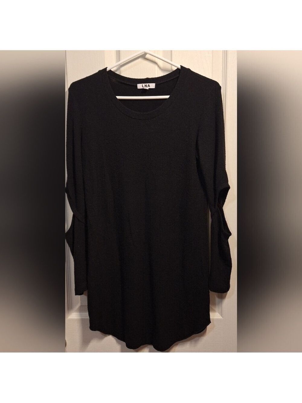 LNA Black Long Sleeve Cutout Tee XS